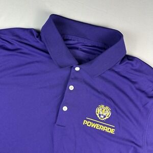 LSU Nike Golf Polo Shirt Mens L Purple Dri-Fit Lightweight Football Tigers